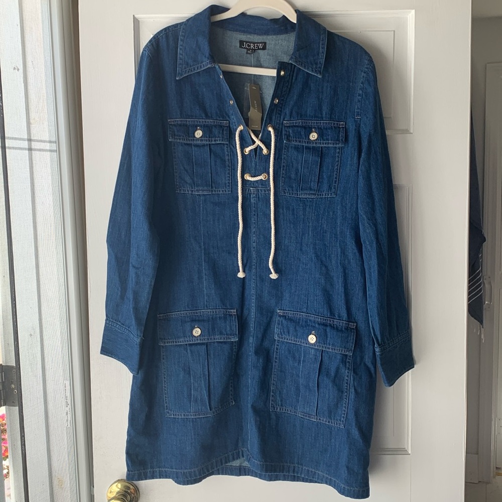 Denim J. Crew Dress with Nautical Details - never worn!